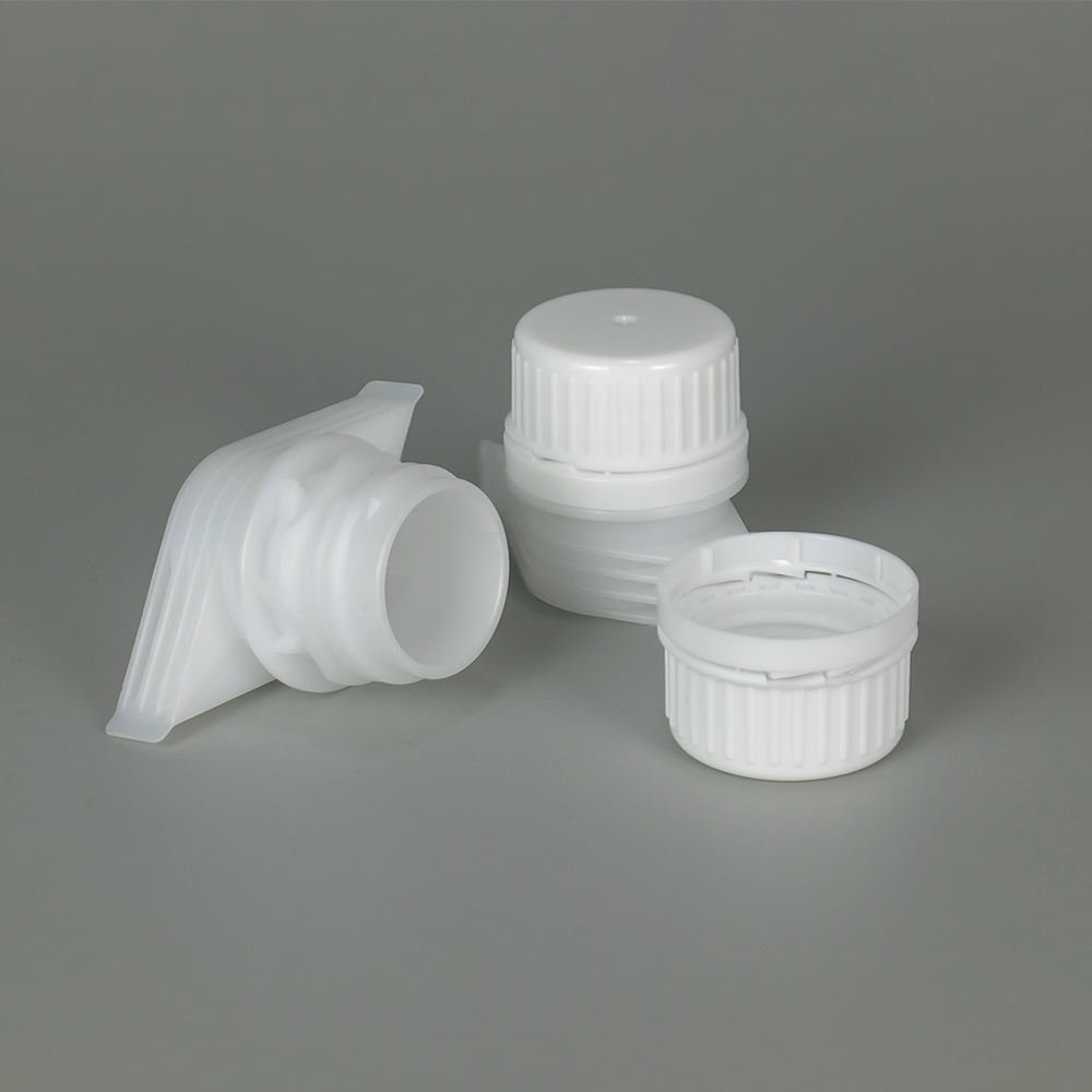 22 mm PE Plastic Spout Cap Food Grade Moisture Resistant Spout Lid for Powder Stand Pouch Spice Grain Powder Packaging